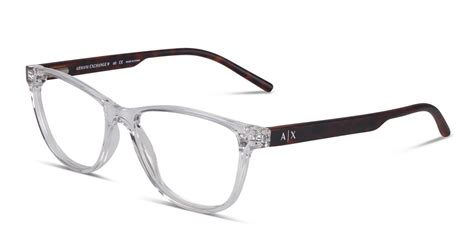 armani exchange clear frames.